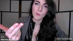 Cuck slave sweats through workout as british femdom teases his caged cock relentlessly