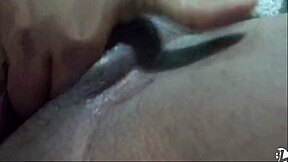 Babysitter Masturbates Pretty Pussy Close-Up In Bath Costumes Waiting For Husband