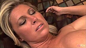 undress for me now and i'll lick that tender milf pussy on the bed.