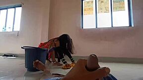 desi indian maid gets her big tits pussy roughly pounded in homemade frenzy