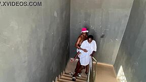 bbw italian with huge ass and tits gets fucked hard homemade in staircase