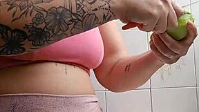 hey neighbor, my tight shorts split open swollen kitchen pussy for lunch