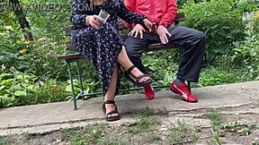 mother-in-law's fat curvy ass milks my cum outdoors daily