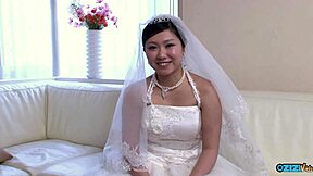 new asian bride in wedding dress fingered and licked?!