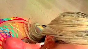 hot blonde in nurse costume deepthroats huge cocks in pov blowjob homemade compilation