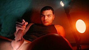 narrative of soft light exquisite sexy cum slow motion with monster cock bodybuilder