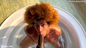 two black studs jerk in hot tub join us!!