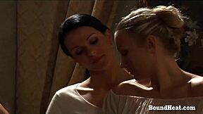 Dom Maid Fingers Puffy Nipple Slave's Big Lesbian Boobs?