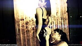 latex lesbians stretch limits with double anal fisting and gaping strap-on rimjobs