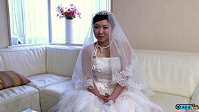 new asian bride in wedding dress fingered and licked?!
