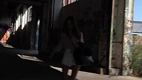 imagine petite natascha's shock at street casting turning into rough outdoor fuck