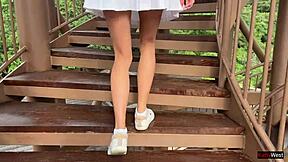 Public Bus Dick Flash Turns into Risky Handjob Cum Blast!