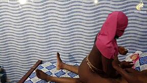 Ghanaian BBW Ebony Rides Big Black Cock Bent Over for Boyfriend's Anal Celebration