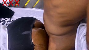 Fucking big ass ebony stepdaughter then her huge tits teen friend joins the doggystyle action