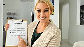 i blackmail my busty milf stepmom maid into deepthroating my cock like a cheating housewife