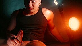 narrative of soft light exquisite sexy cum slow motion with monster cock bodybuilder