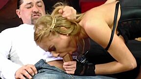 blonde meg laren's huge ass gapes wide for monster cock creampie