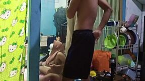 housewife caught masturbating big pussy bent over doggystyle by son in law