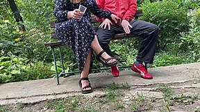 mother-in-law's fat curvy ass milks my cum outdoors daily