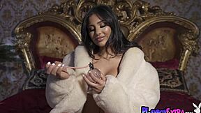 What secrets does classy Latina teen snaxychan hide under her lingerie?