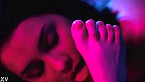 First-time latina lesbian licks feet toes in bisexual foot worship