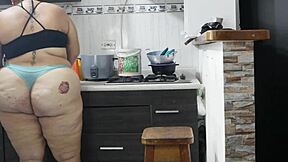 Neighbor Milf Big Ass Kitchen Pounding