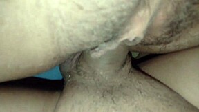 pretty shaved pussy looks so lickable as mature babe rides cock until creampie orgasm