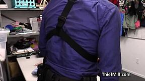 i can't believe these mall cops rip my clothes and tag team my big tits