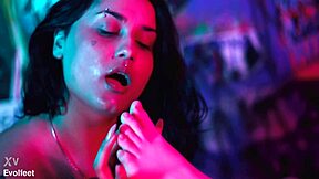 First-time latina lesbian licks feet toes in bisexual foot worship