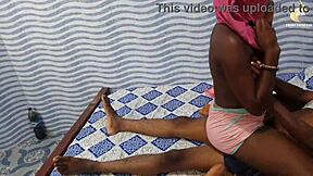 Ghanaian BBW Ebony Rides Big Black Cock Bent Over for Boyfriend's Anal Celebration