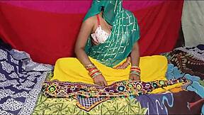 Rajasthani Bhabhi Strips Lehenga for Brother-in-Law Blowjob Deepthroat Pussy Fuck Full 4K Fun