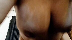 Chubby Brazilian morena rides with big natural tits bouncing wildly