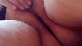 stroking my plump hairy pussy under miniskirt till juicy orgasm hits hard