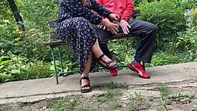 mother-in-law's fat curvy ass milks my cum outdoors daily