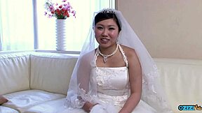 new asian bride in wedding dress fingered and licked?!