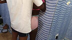 Ghanaian BBW Ebony Rides Big Black Cock Bent Over for Boyfriend's Anal Celebration