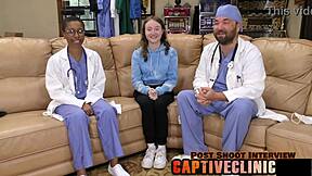 nurse serena morgan spreads petite tits pussy for patient domination in hospital pov backstage