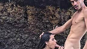 ever wonder what happens when she spots that monster cock on the beach?