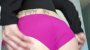 Groping emy angel sensually all over her body