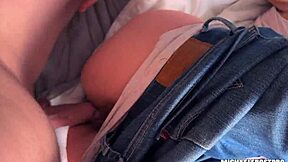 Stepson rams busty stepmom's hairy cunt hard!