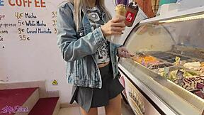 Feel my pussy buzz from remote vibrator on romantic public walk?