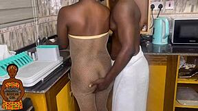 Black Pregnant African Teen Takes Kitchen BBC Doggystyle