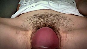 Very Big Dick Torments Hairy Slut's Wet Pussy In Close-Up Teasing Masturbation POV