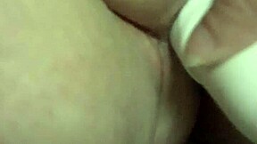 Chubby bbw wife stuffs fat pussy with huge dildo right on the vibrating dryer!