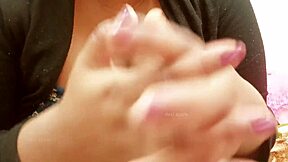 asian aunty's massive tits get sexy action