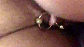 hey this british milf's wet ass gets massaged close up on pierced clit