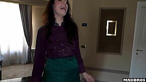 hey italian babe, bend over for that rough anal dp or you're fired from cooking!