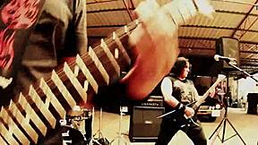 damn these two long-haired mexican brunettes take a wild homemade gangbang cumshot pounding