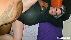 Chubby slut Resaboo fucked as fat pussy goddess creampie