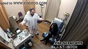 yesenia spreads her pussy wide backstage before moaning through creampie blast